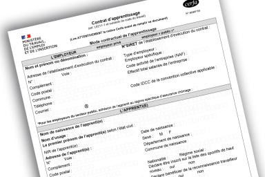 cerfa contrat d'apprentissage