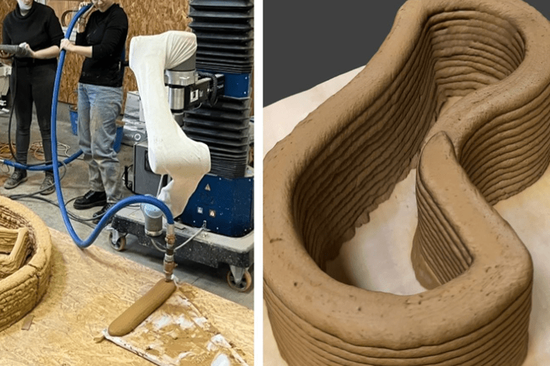 imprimante terre crue en action - Agrandir l'image, fenêtre modale